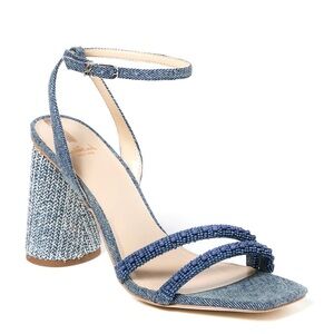 NEW SAM EDELMAN BLUE BEADED SANDALS